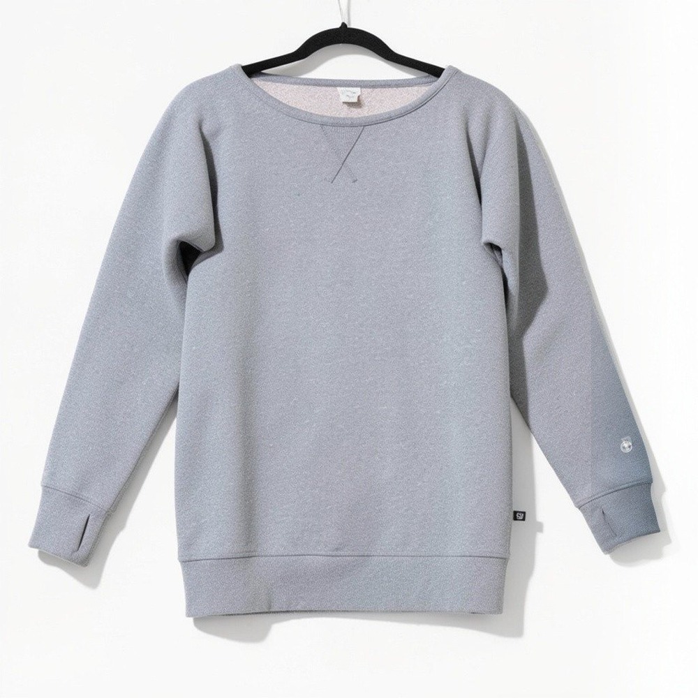 Burton Sweatshirt L Blue Sherpa Lined Thumbhole Fleece Gorpcore